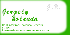 gergely molenda business card